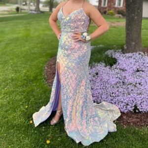 Iridescent/Lilac Prom Dress